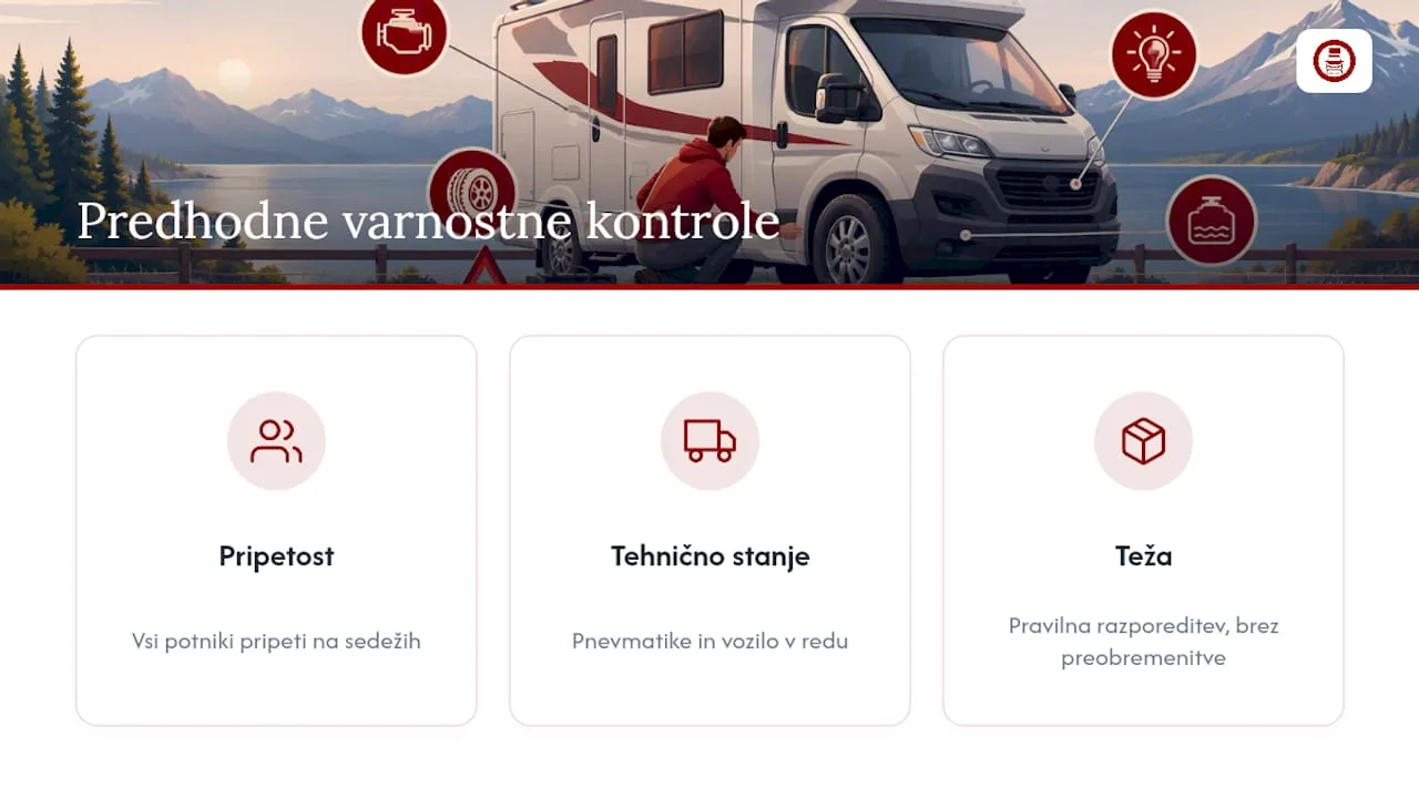 Three key checks before driving a motorhome