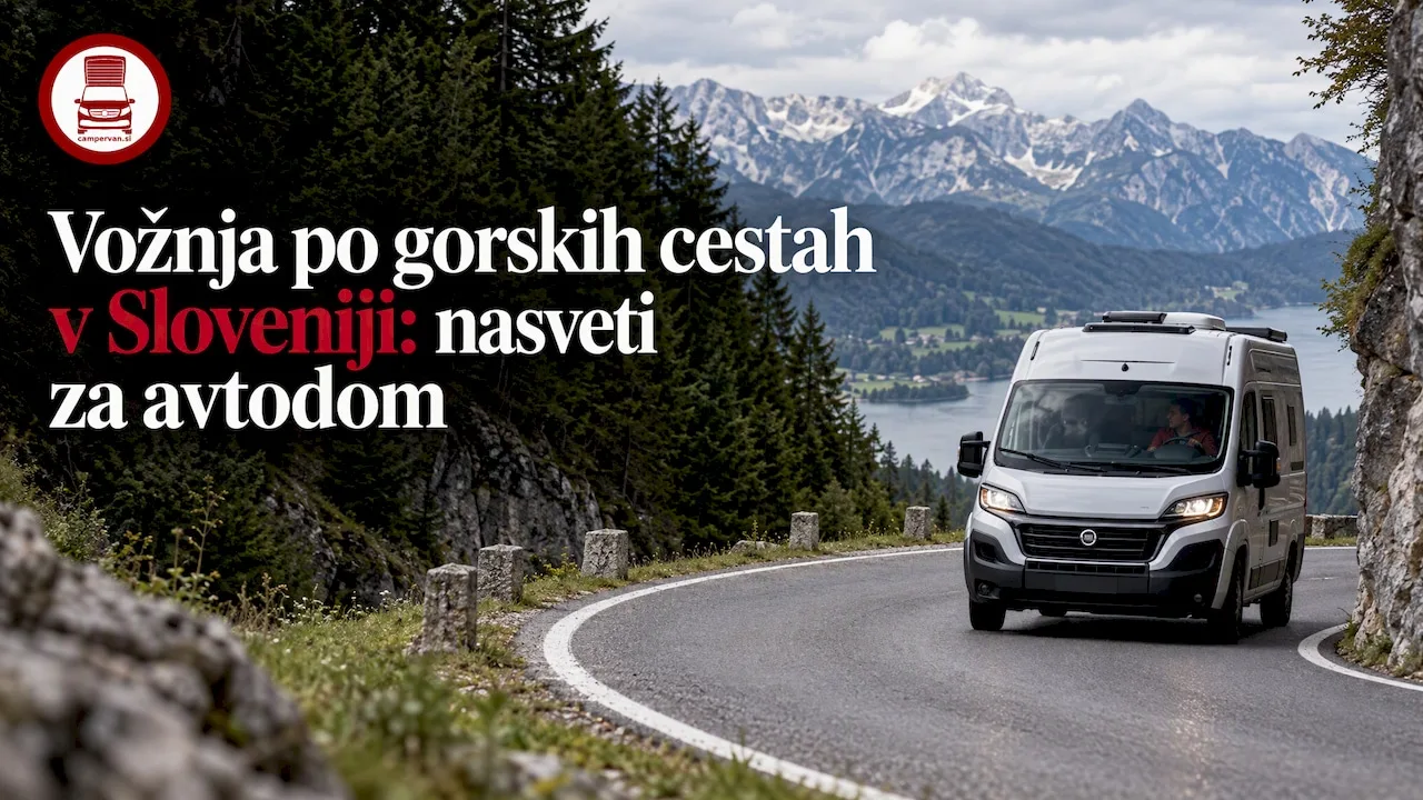 Avtodom na vijugasti alpski cesti